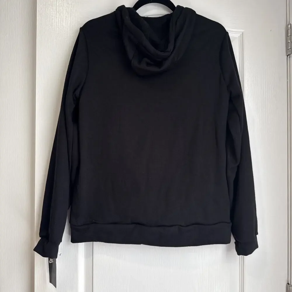 NWT Nike Graphic Black Hoodie Front Pocket Size Small